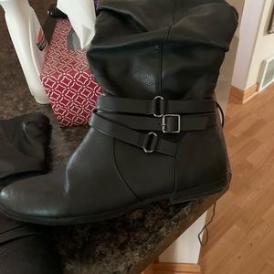 Knee high flat boots